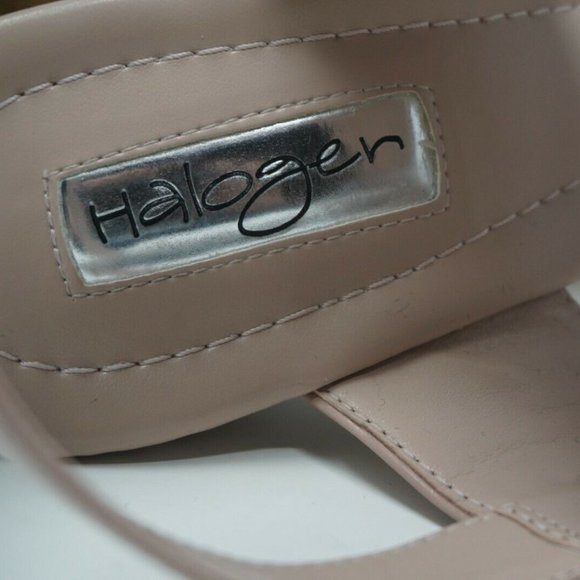 Halogen Blush Leather Snake Print Heel Sandals Size 7.5 - Picture 7 of 8
